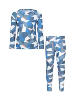 Mountain Warehouse Blue Talus Printed Baselayer-Top & Pants Set Sale