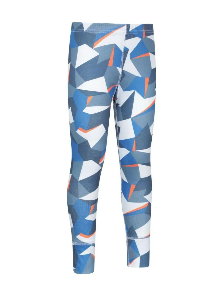 Mountain Warehouse Blue Talus Printed Baselayer-Top & Pants Set Sale
