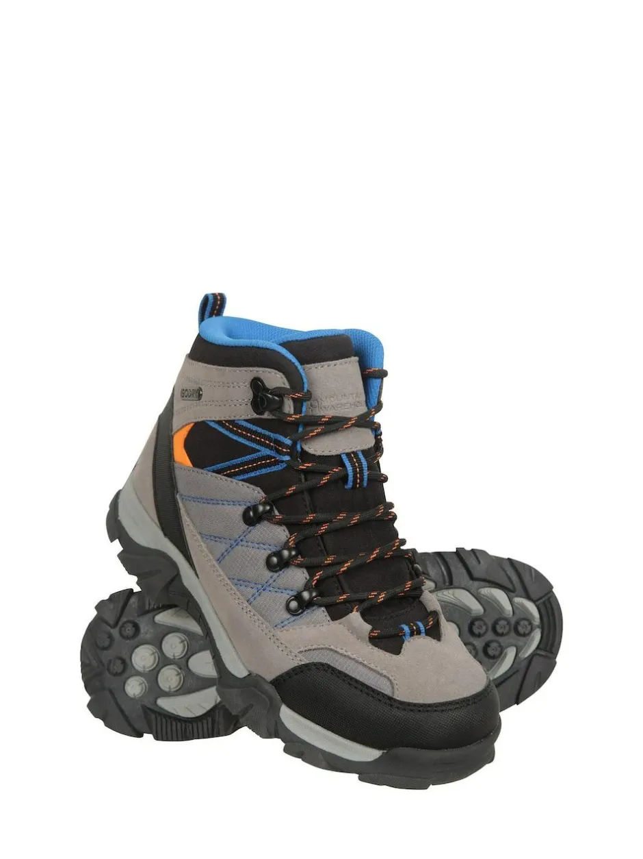 Mountain Warehouse Grey Kids Trail Waterproof Walking Boots
