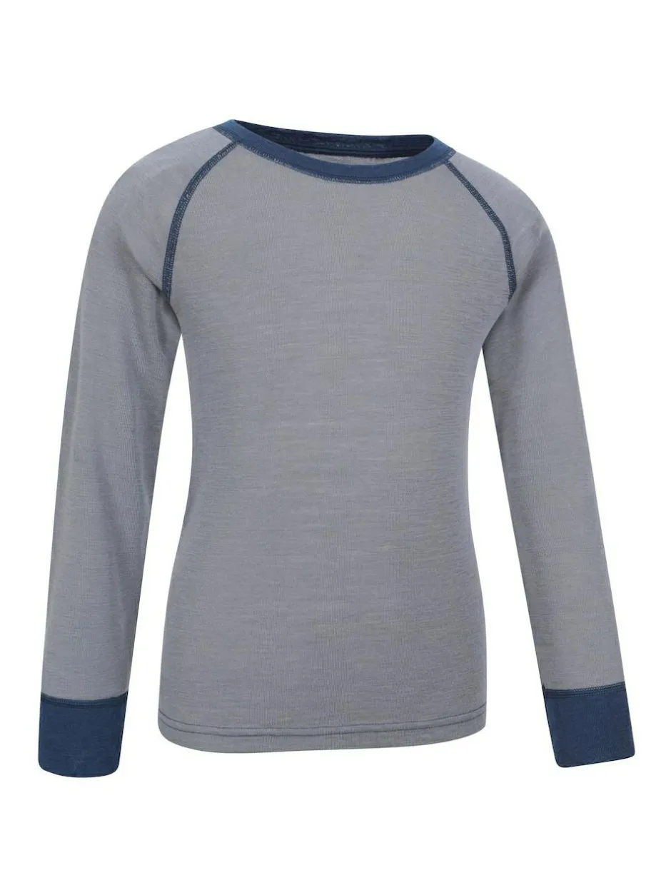 Mountain Warehouse Merino II Round Neck Baselayer Top Grey Clearance