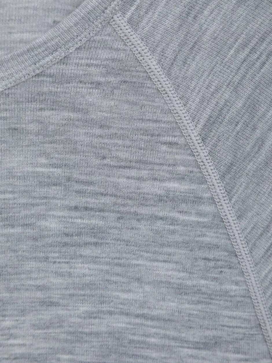Mountain Warehouse Merino Mens Round Neck Thermal Top Grey Best