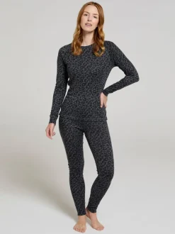 Mountain Warehouse Grey Talus Printed Womens Thermal Top Discount