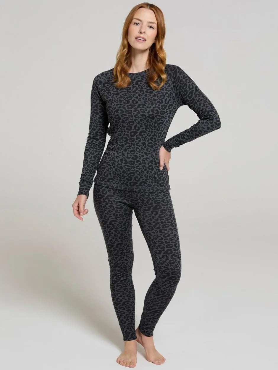 Mountain Warehouse Grey Talus Printed Womens Thermal Top Discount