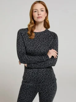 Mountain Warehouse Grey Talus Printed Womens Thermal Top Discount