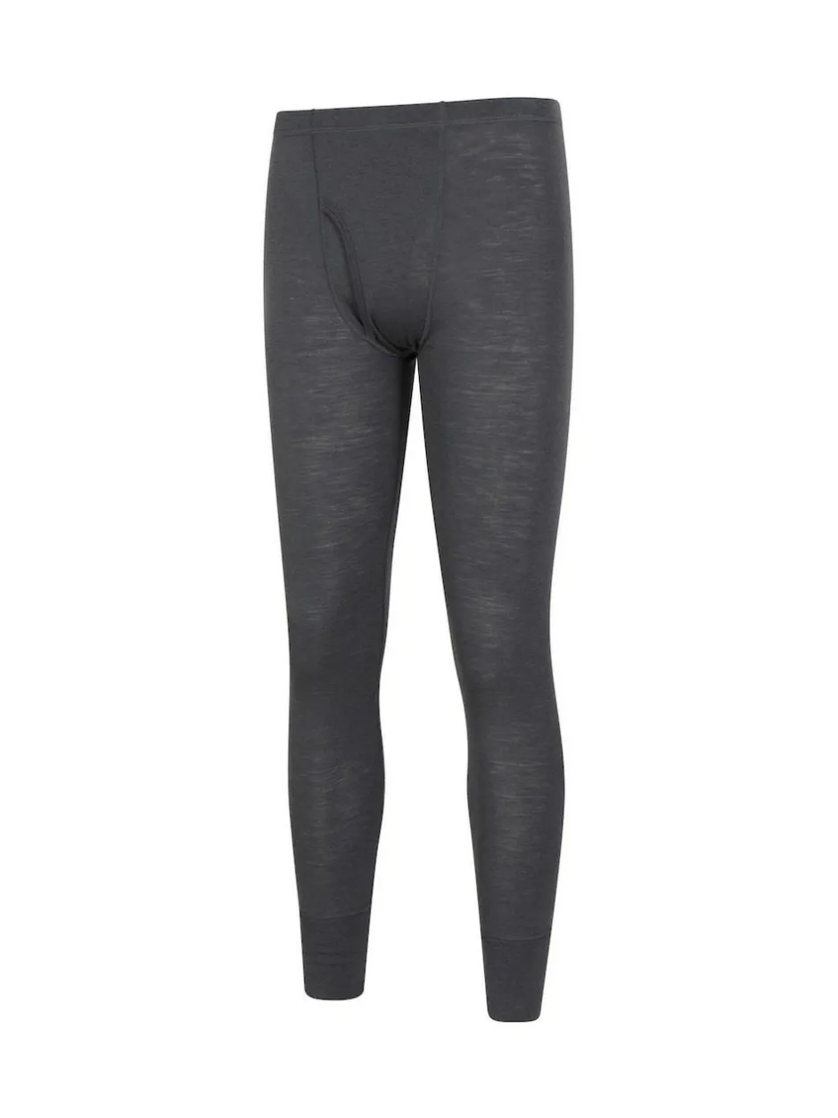 Mountain Warehouse Light Black Mens Merino II Thermal Baselayer Joggers Clearance