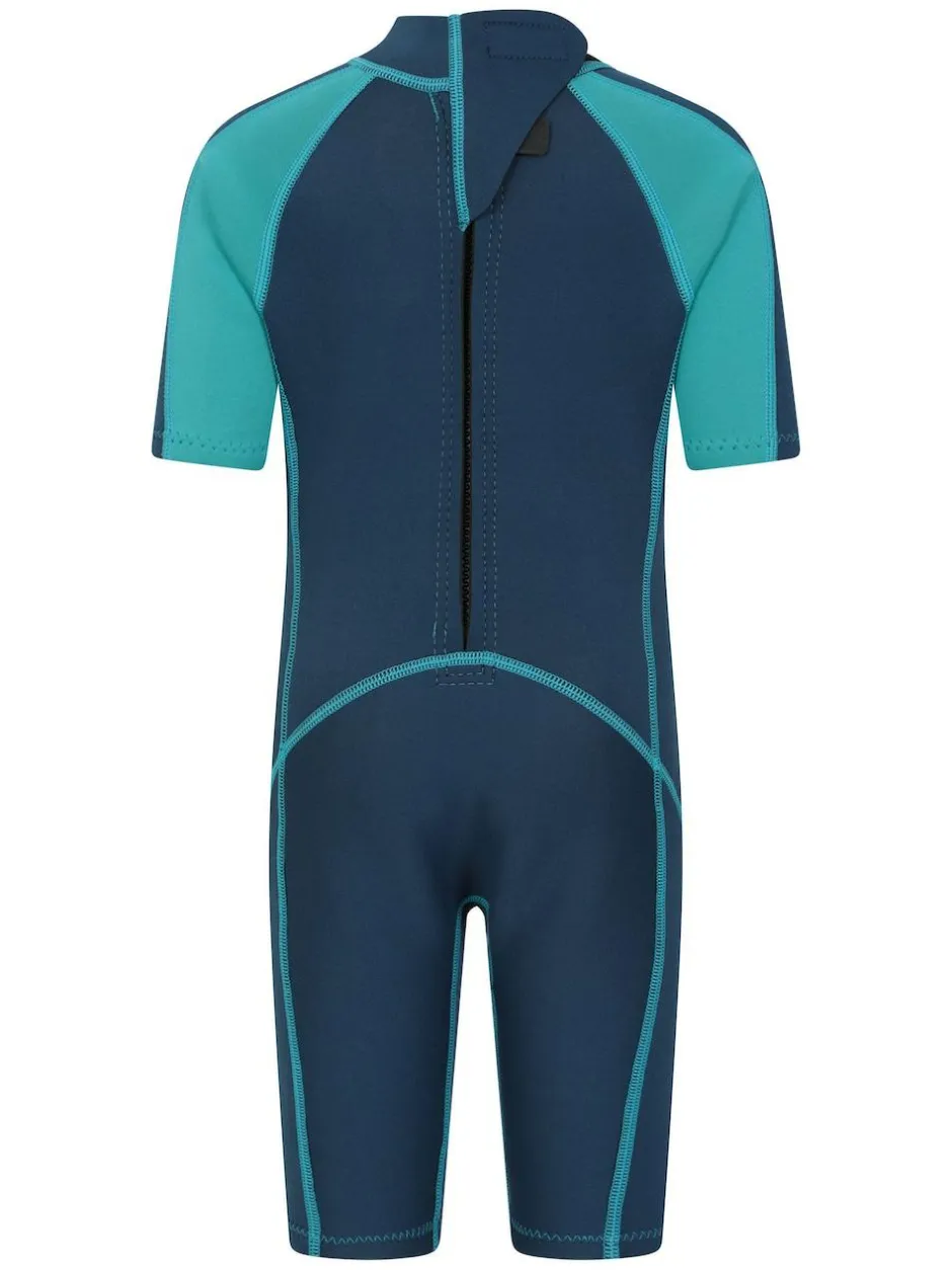 Mountain Warehouse Kids Shorty 2.5/2mm Wetsuit Mid Blue Denim Discount