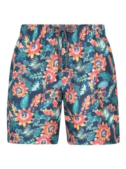 Mountain Warehouse Pink Mens Aruba Printed Quick Drying Swimshorts with UV Max Protection Outlet