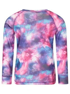 Mountain Warehouse Purple Talus Printed Baselayer-Top & Pants Set Clearance
