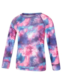 Mountain Warehouse Purple Talus Printed Baselayer-Top & Pants Set Clearance