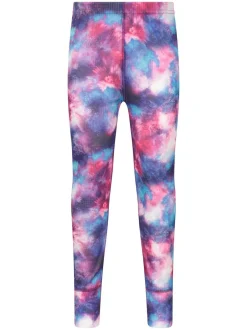 Mountain Warehouse Purple Talus Printed Baselayer-Top & Pants Set Clearance