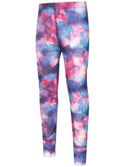 Mountain Warehouse Purple Talus Printed Baselayer-Top & Pants Set Clearance