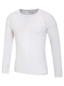 Mountain Warehouse Merino Mens Round Neck Thermal Top White Outlet
