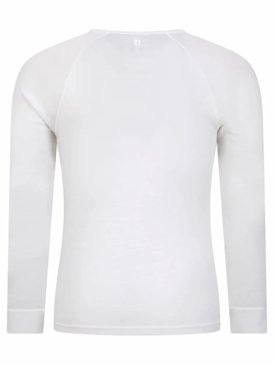 Mountain Warehouse Merino Mens Round Neck Thermal Top White Outlet