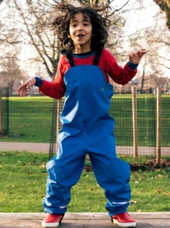 Muddy Puddles Rainy Day Waterproof Dungarees Blue Outlet