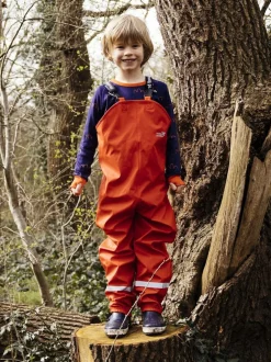 Muddy Puddles Rainy Day Waterproof Dungarees Red Discount