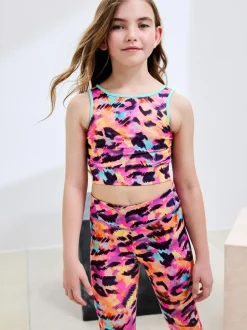 Next Sports Crop Top (5-16yrs) Multi Animal New
