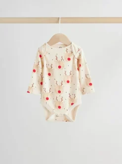 Next Multi Baby Christmas Bodysuits 3 Pack