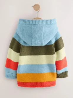 Next Multi Bright Stripe Character Cardigan (3mths-7yrs) New