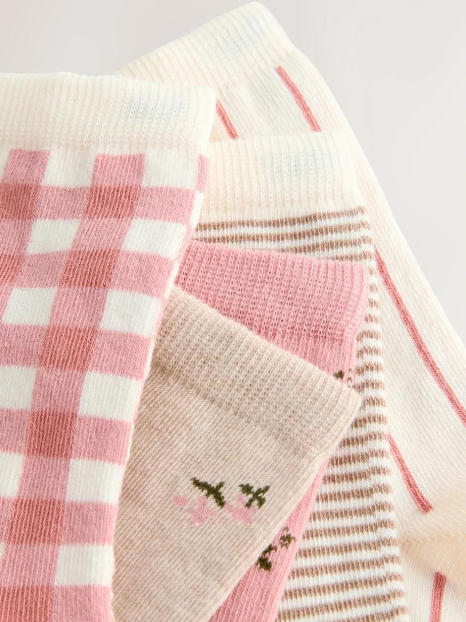 Next Multi Check Ankle Socks 5 Pack Online