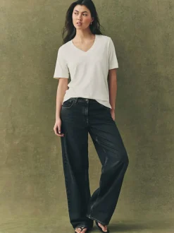 Next Multi Cotton Modal Slouch T-Shirt 5 Pack Sale