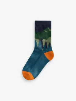 Next Multi Cushioned Footbed Cotton Rich Ribbed Tipped Socks 5 Pack