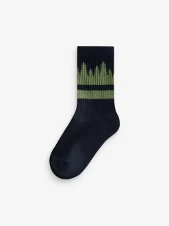 Next Multi Cushioned Footbed Cotton Rich Ribbed Tipped Socks 5 Pack