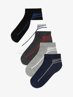Next Cushioned Footbed Sports Trainers Socks 5 Pack Multi Online