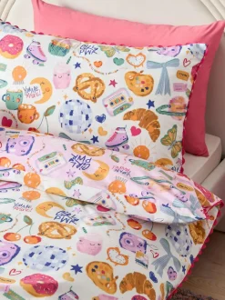 Next Reversible Duvet Cover And Pillowcase Set Multi Icon New