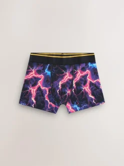 Next Boxers 7 Pack (3-16yrs) Multi Lightning Print New