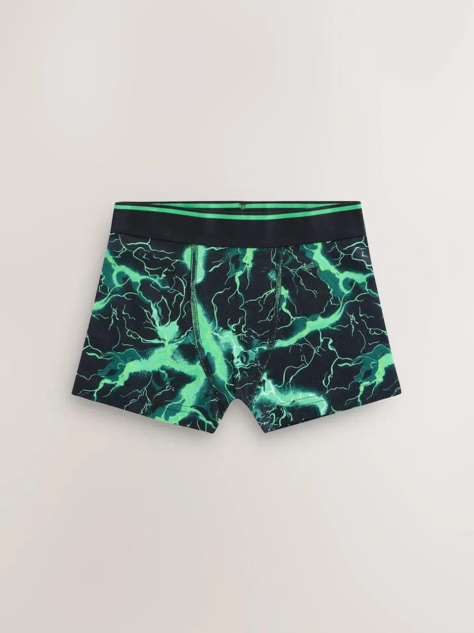 Next Boxers 7 Pack (3-16yrs) Multi Lightning Print New