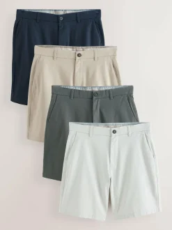 Next Multi Loose Fit Stretch Chino Shorts 4 Pack Hot