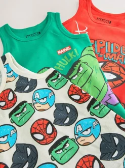 Next Multi Marvel 100% Cotton Vests 3 Pack (1.5-12yrs)