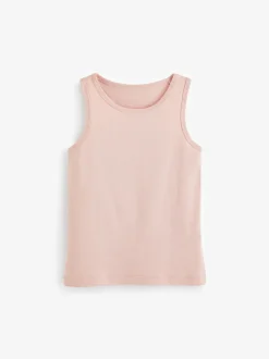Next Multi Pastel 100% Cotton Vests 5 Pack (1.5-16yrs)