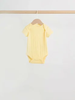 Next Multi Pastel 5 Pack Short Sleeve Baby Bodysuits Best