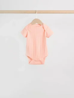 Next Multi Pastel 5 Pack Short Sleeve Baby Bodysuits Best