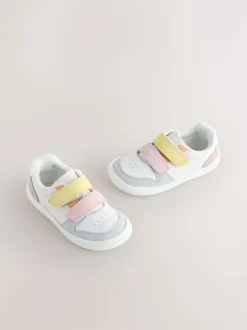 Next Barefoot Leather Touch Fastening Trainers Multi Pastel Discount
