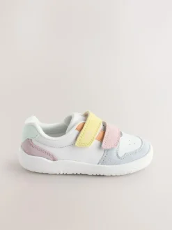 Next Barefoot Leather Touch Fastening Trainers Multi Pastel Discount