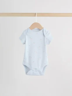 Next Multi Pastel Character 7 Pack Short Sleeve Baby Bodysuits Discount