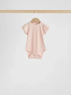 Next Multi Pastel Short Sleeve Pointelle Baby Bodysuits 5 Pack Hot