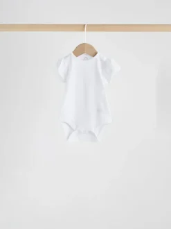 Next Multi Pastel Short Sleeve Pointelle Baby Bodysuits 5 Pack Hot