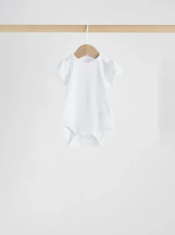 Next Multi Pastel Short Sleeve Pointelle Baby Bodysuits 5 Pack Hot