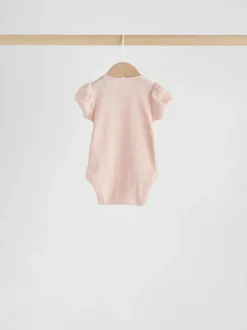 Next Multi Pastel Short Sleeve Pointelle Baby Bodysuits 5 Pack Hot