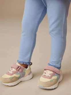 Next Standard Fit (F) Elastic Lace Touch Fasten Trainers Multi Pastel Best
