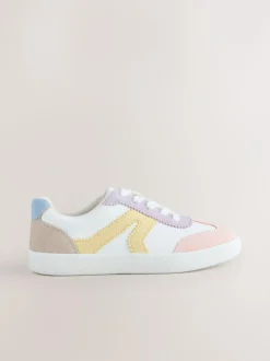 Next Wide Fit (G) Retro Trainers Multi Pastel Sale