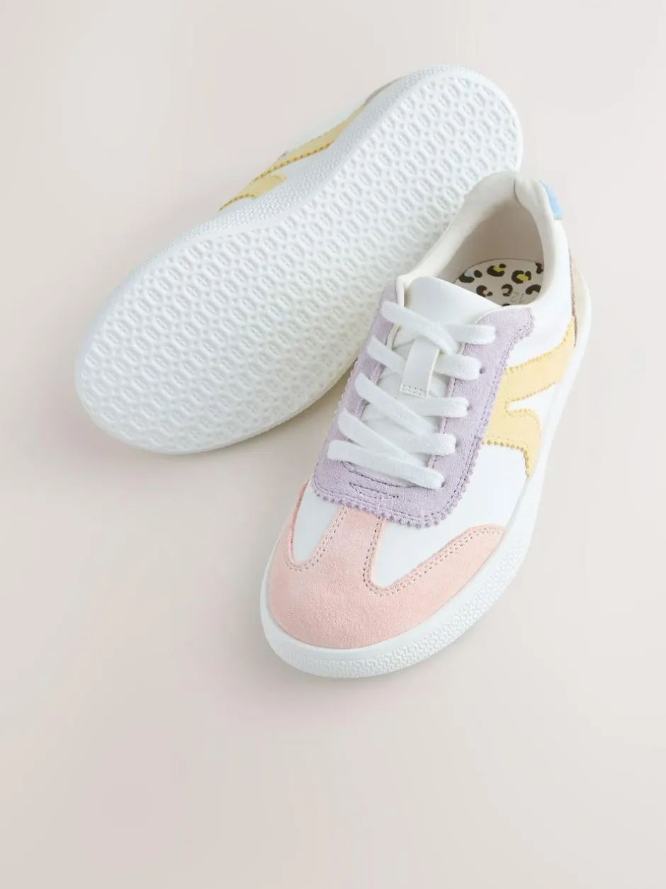 Next Wide Fit (G) Retro Trainers Multi Pastel Sale