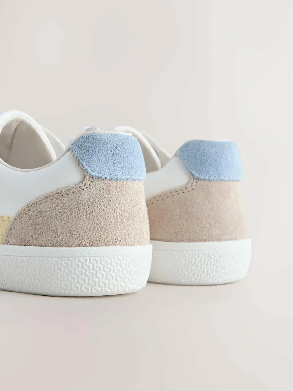 Next Wide Fit (G) Retro Trainers Multi Pastel Sale