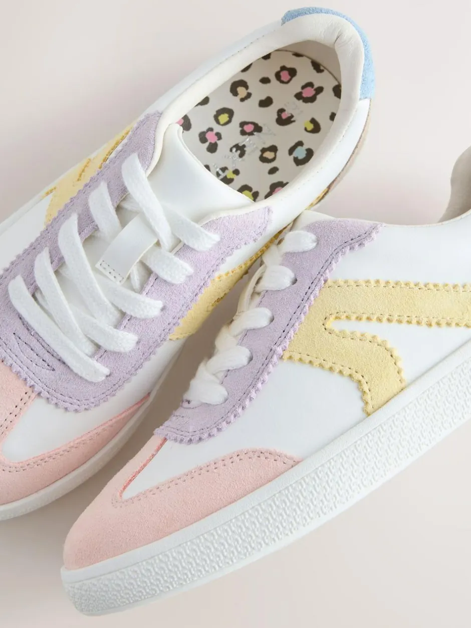 Next Wide Fit (G) Retro Trainers Multi Pastel Sale