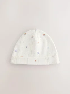 Next Multi Pointelle Baby Beanies 3 Pack (0-18mths) Sale