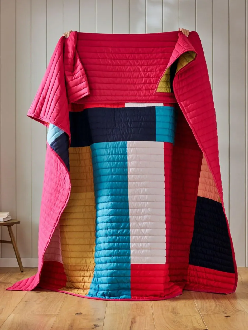Next Multi Quilted Stripe Bedspread Outlet