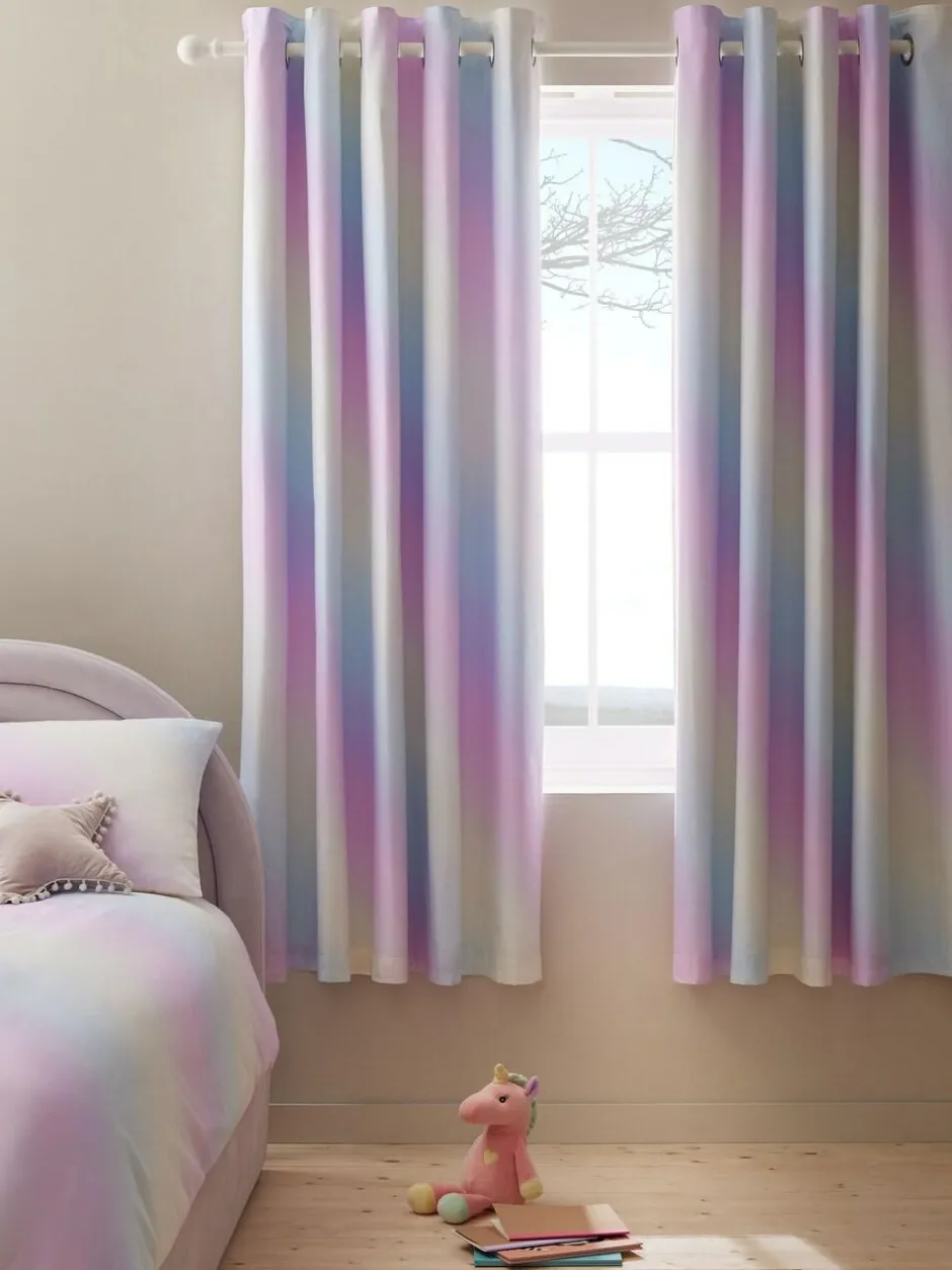 Next Multi Rainbow Ombre Eyelet Blackout Curtains Outlet
